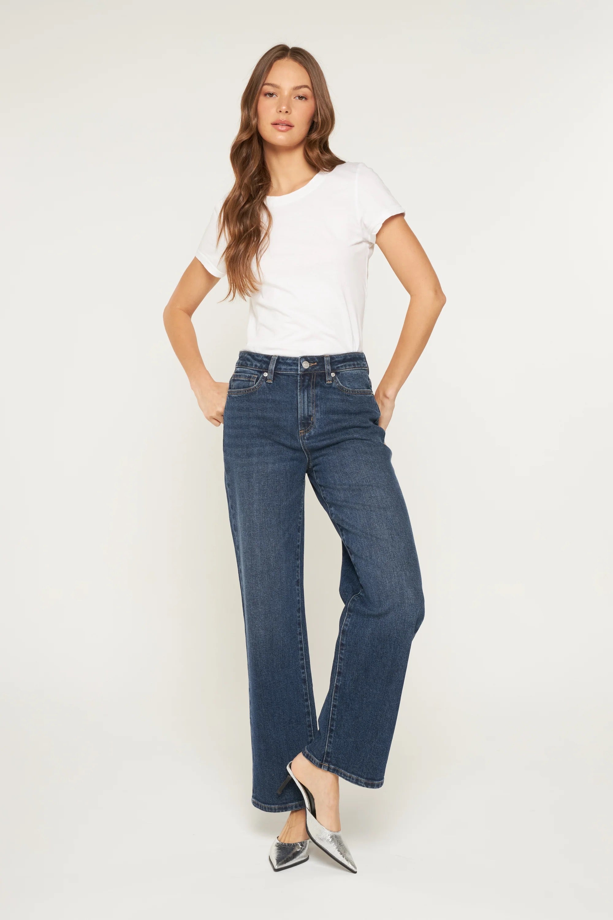 Mica High Rise Loose Fit Straight Leg Jean