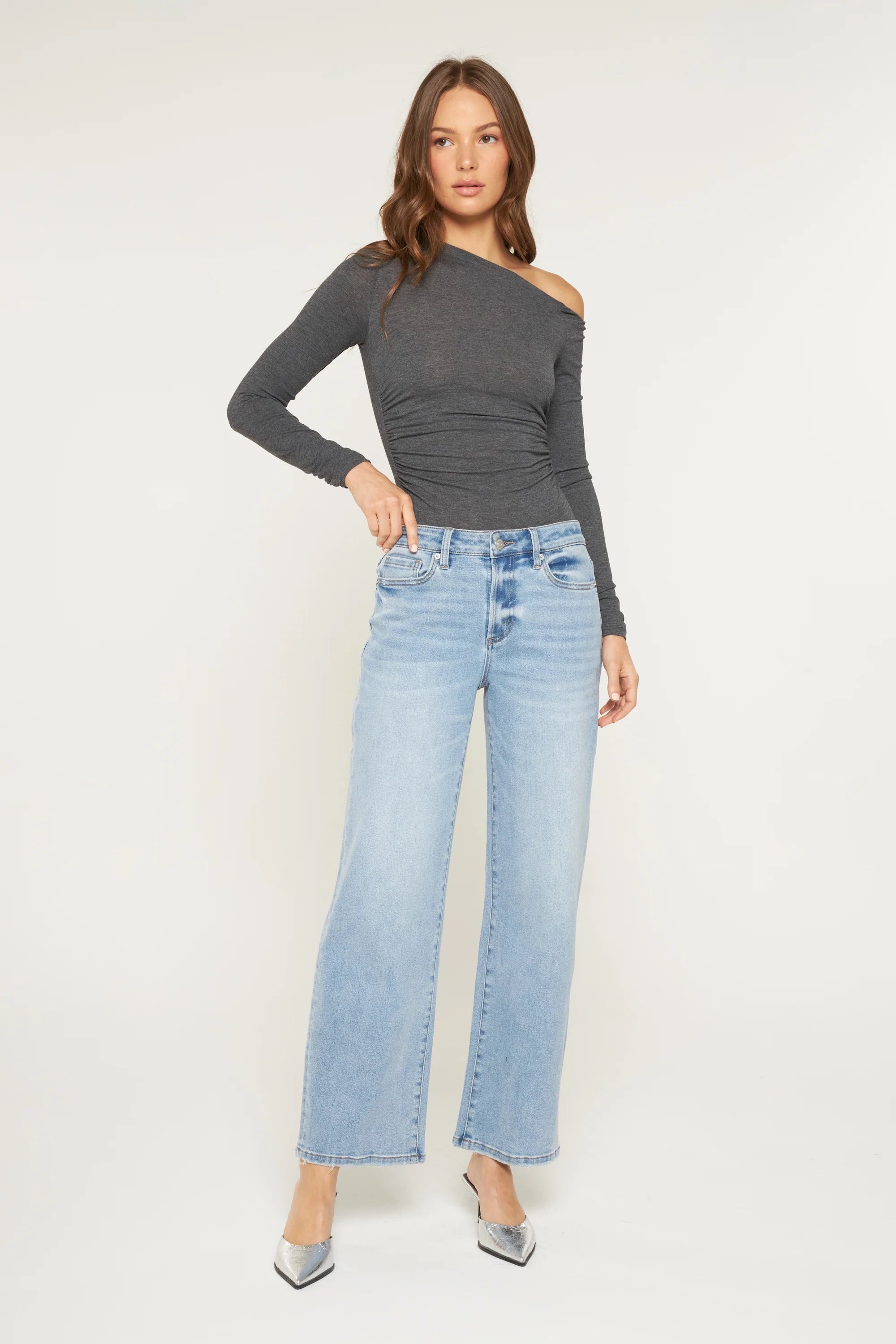 Mica Mid-Rise Straight Leg Jean
