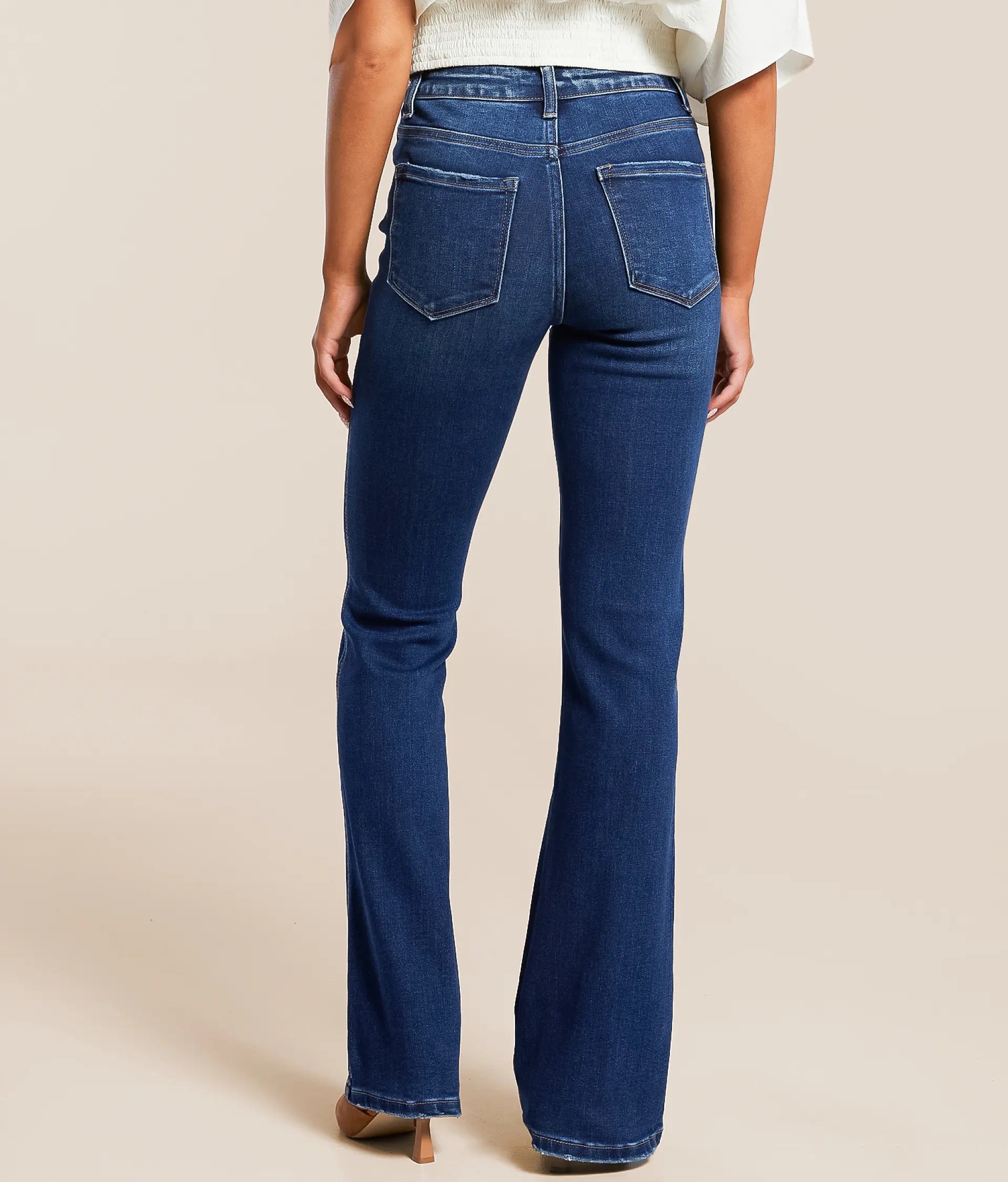 Vervet Skylar High rise Boot Cut Dark Denim