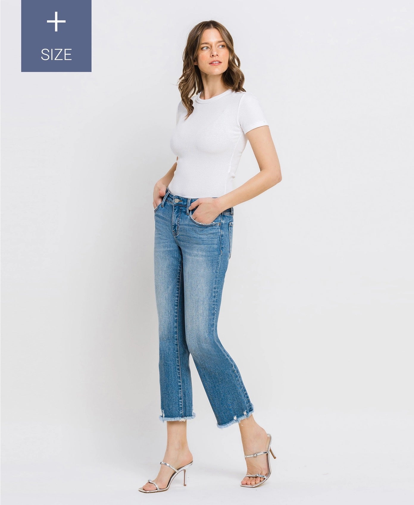 Mid-Rise Crop Mini Bootcut
