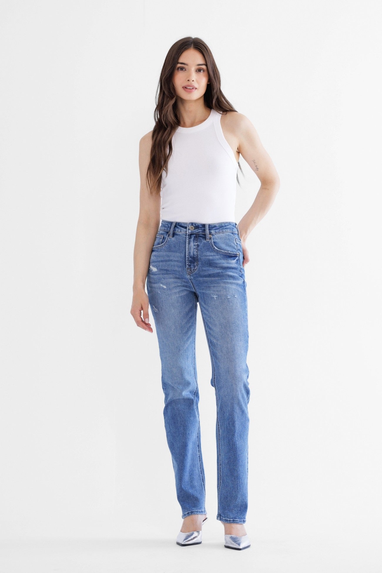 Mica High-Rise Slim Straight Leg
