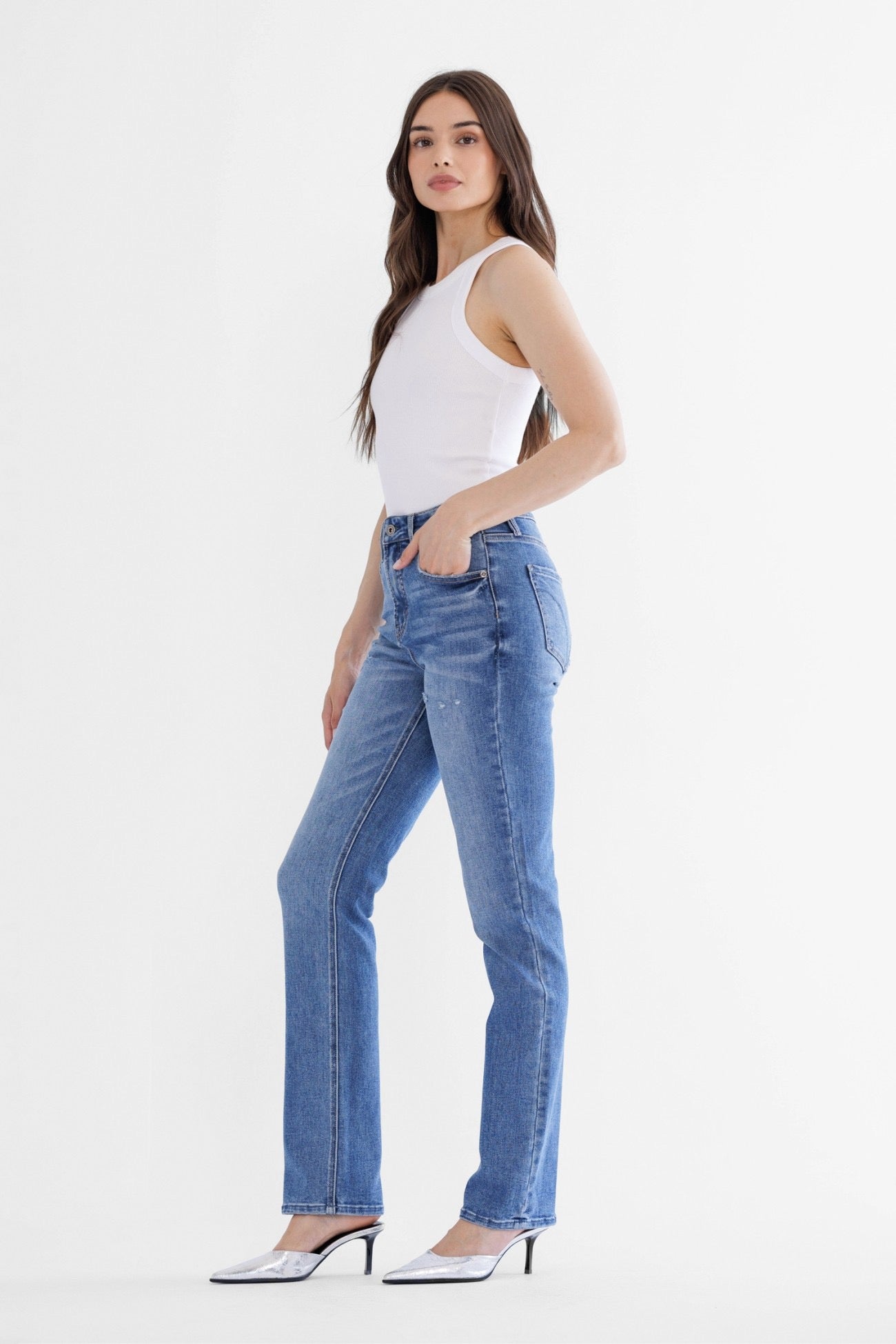 Mica High-Rise Slim Straight Leg