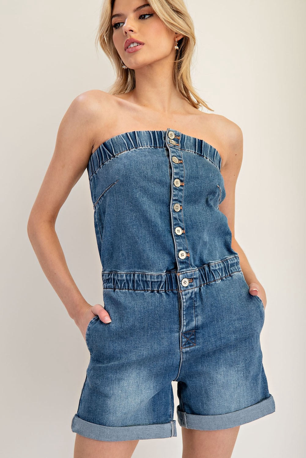Denim Romper