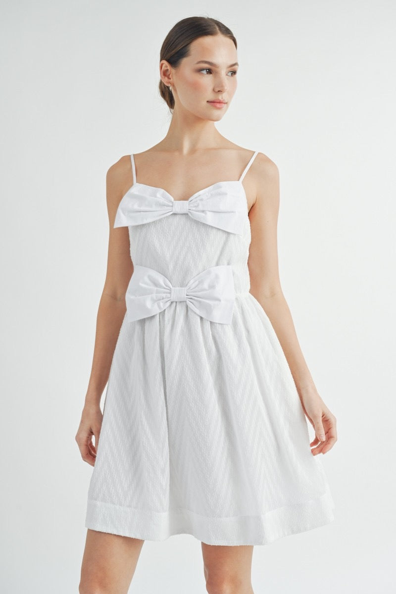 Off White Bow Dress