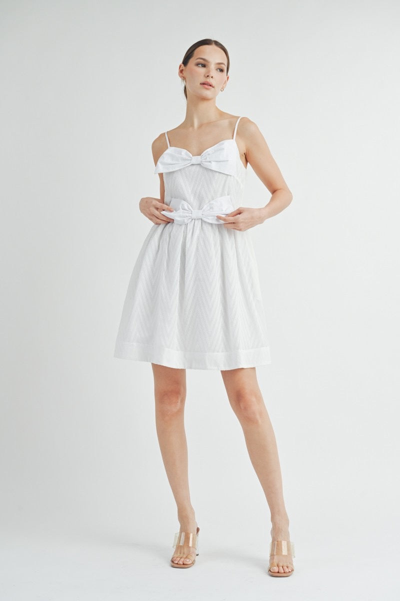 Off White Bow Dress