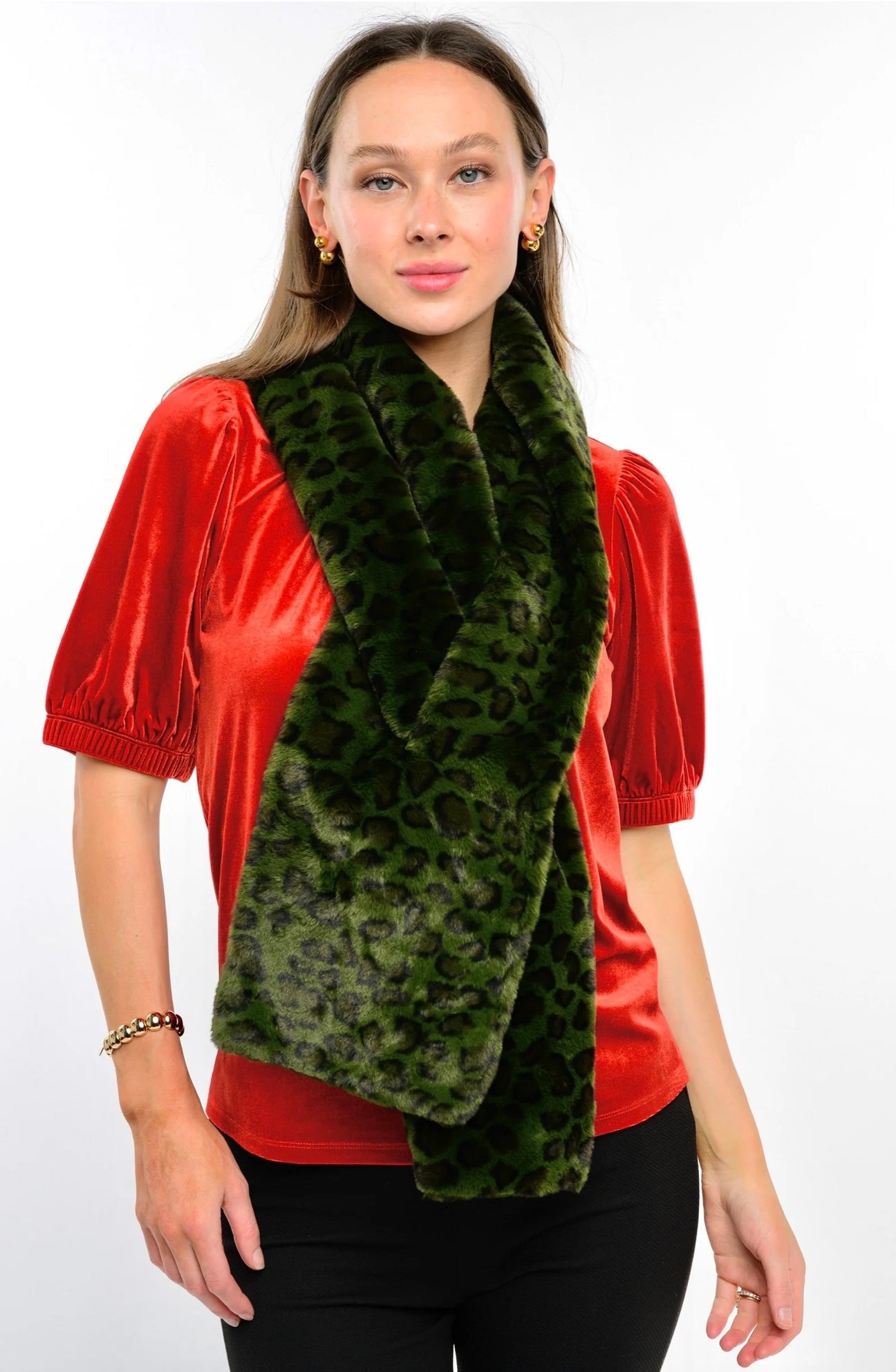 Ivy Jane Leopard Faux Fur Scarf