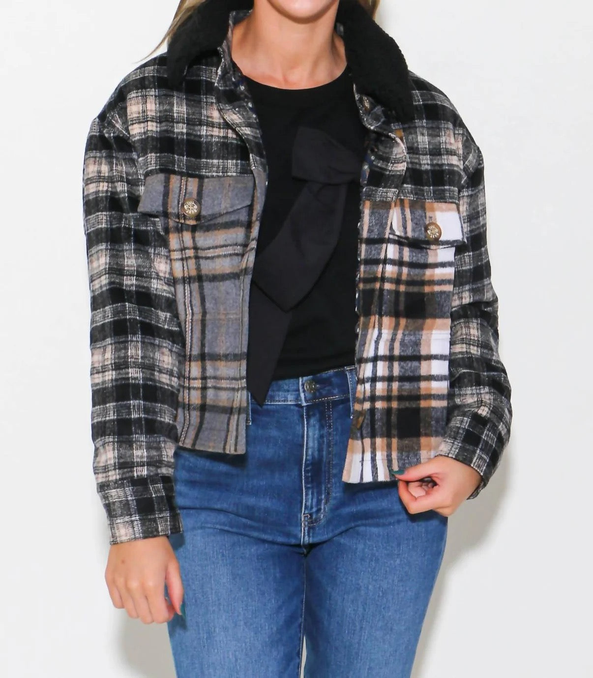 Ivy Jane Patched Plaid Jacket