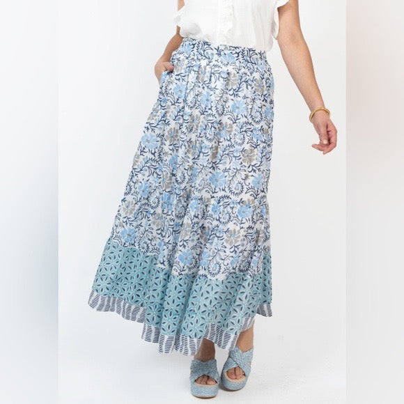 Ivy Jane Many Blues Tiered Skirt