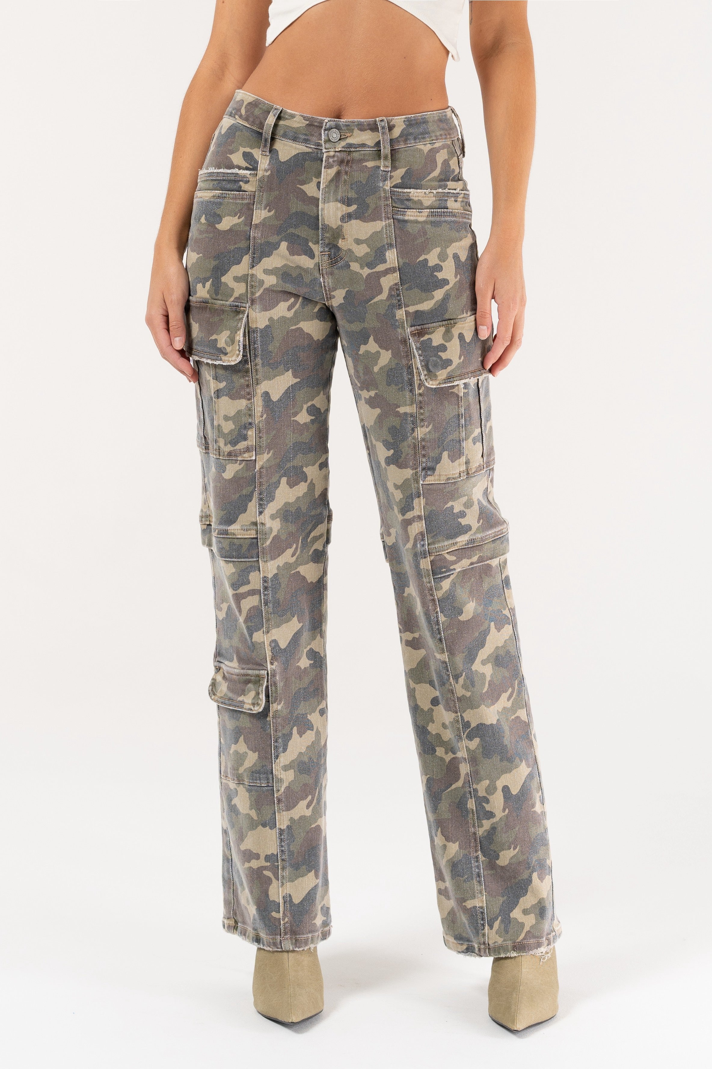 Hidden Camouflage Tracey Cargo Straight Leg Jean
