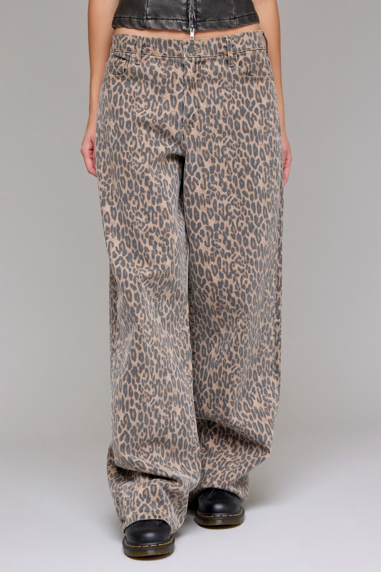 Hidden Cheetah Oversized Baggy Jean