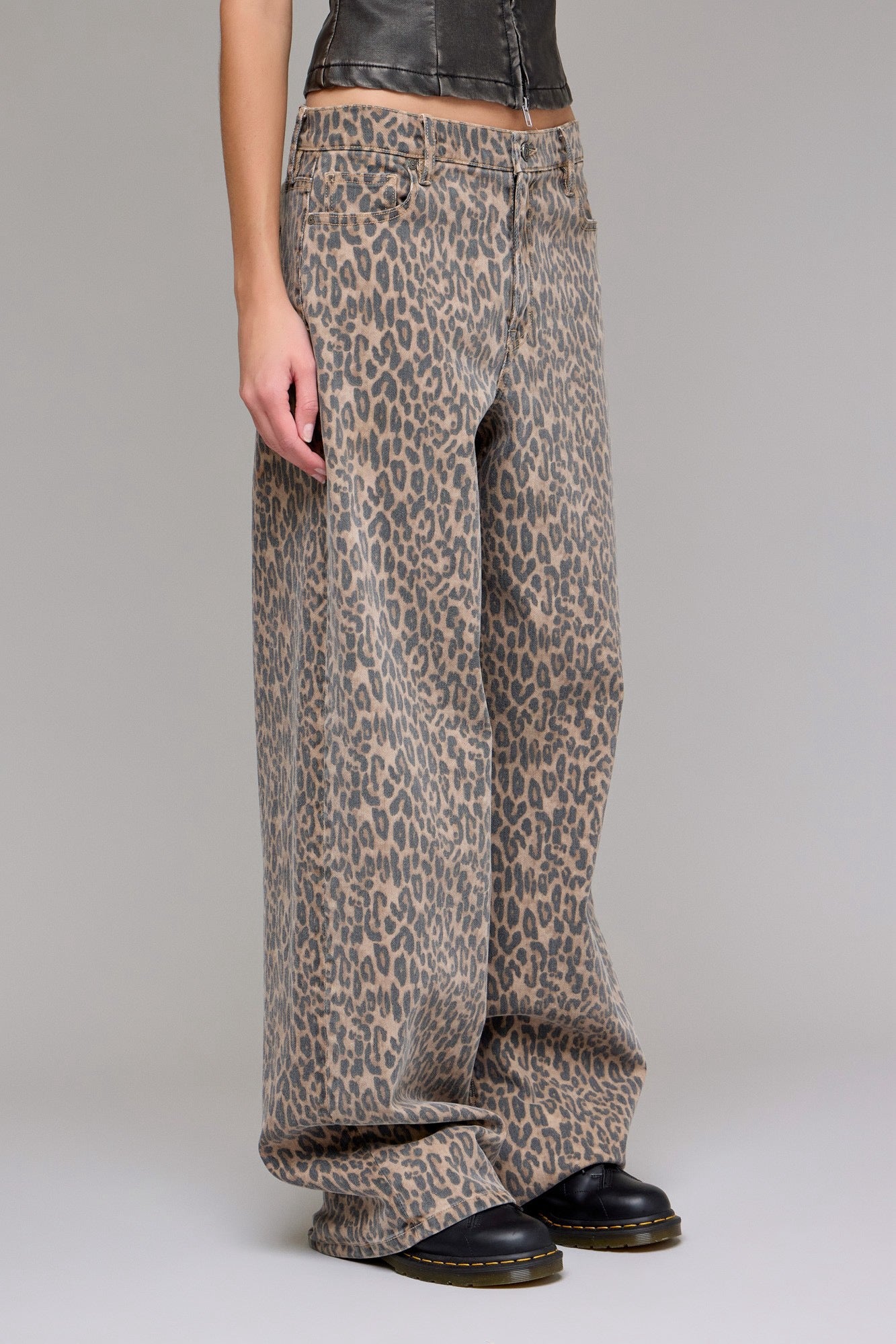 Hidden Cheetah Oversized Baggy Jean