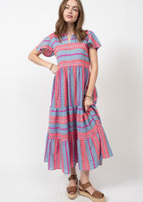 Uncle Frank Jacquard chambray Midi Dress