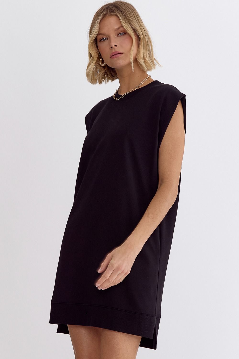 Black Mini Dress with Pockets